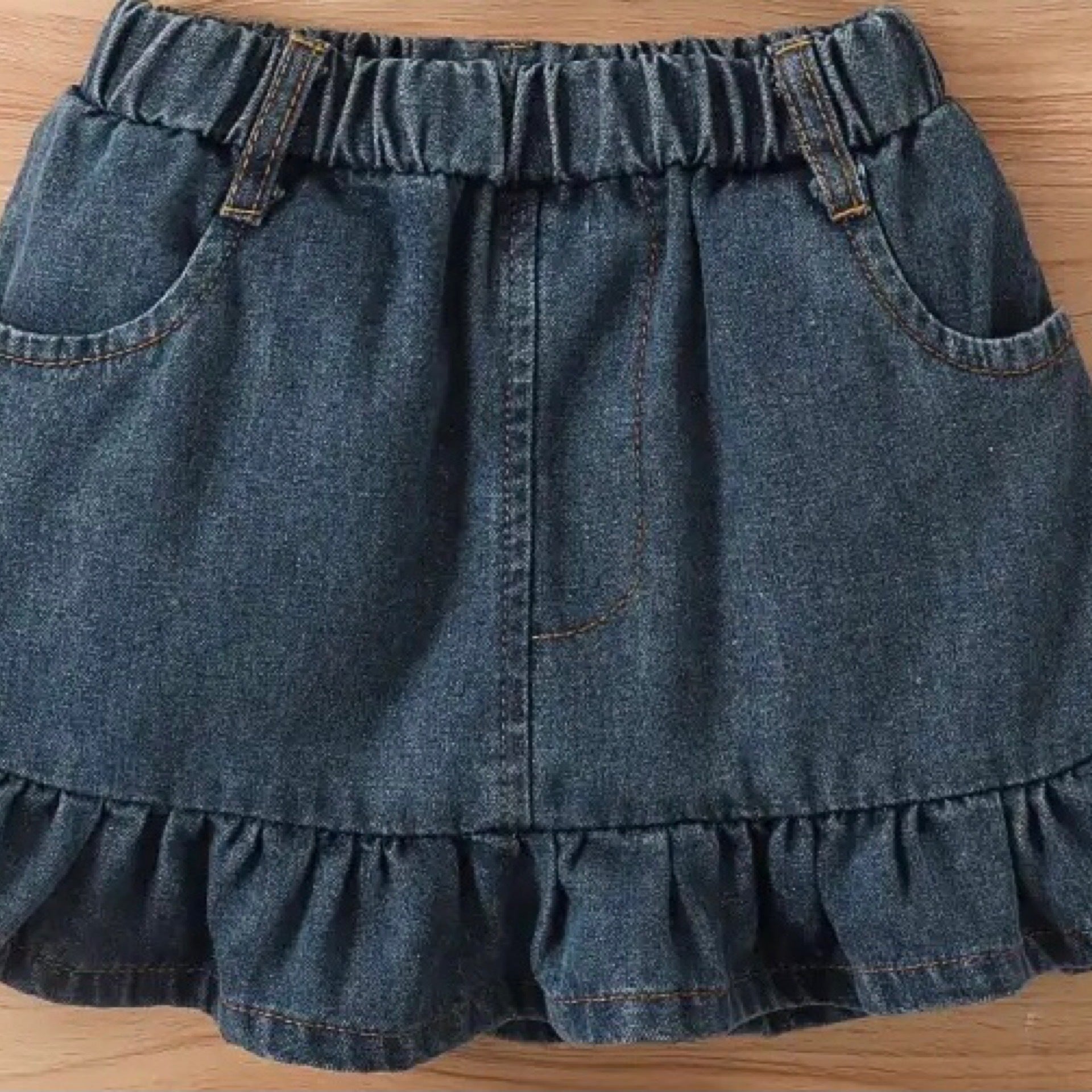 Baby girl denim ruffle shop skirt
